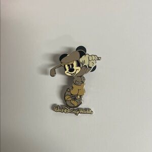 Disney Silver and Brown Mickey Mouse Golf Pin